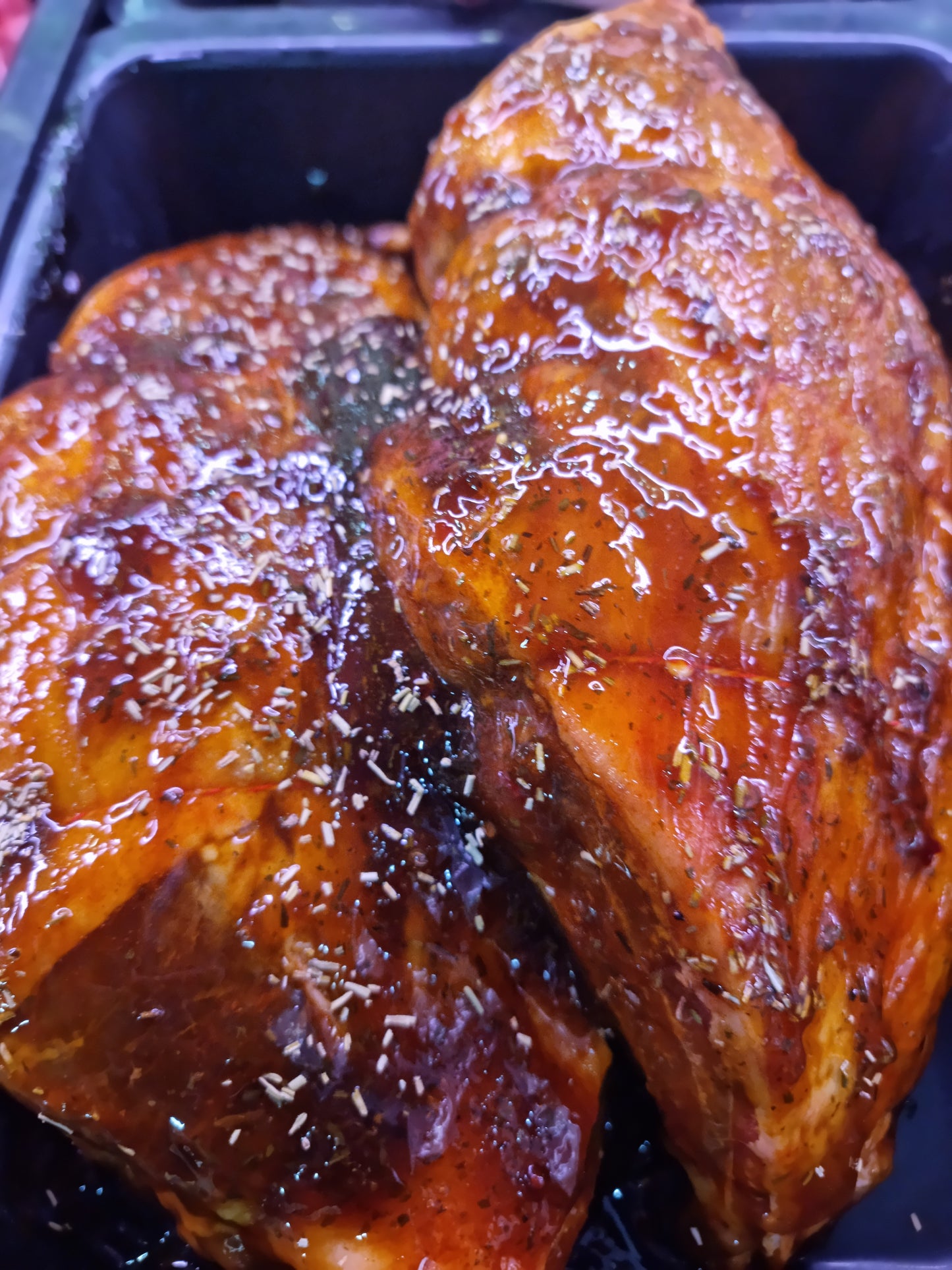 Honey mint lamb shoulder roast